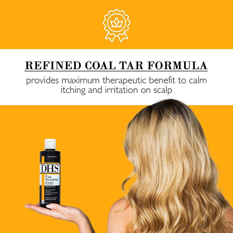 DHS Person & Covey, Inc Coal Tar Shampoo - Dandruff Shampoo for Men & Women, Psoriasis & Dandruff Hair Care for Itchy Scalp, Unscented Seborrheic Dermatitis Hair Care - 8 Fl Oz, Pack of 2 - Image 5